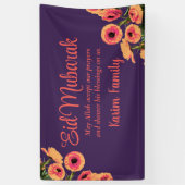 Eid Mubarak - Aangepaste islam - Startdecor Floral Spandoek (Verticaal)
