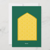 Eid Mubarak Aangepaste naam Elegant Modern Groen G Feestdagenkaart (Achterkant)