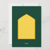 Eid Mubarak Aangepaste naam Elegant Modern Groen G Feestdagenkaart (Achterkant)