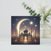 Eid Mubarak Aanpasbare Groetetekst Feestdagenkaart (Staand voorkant)