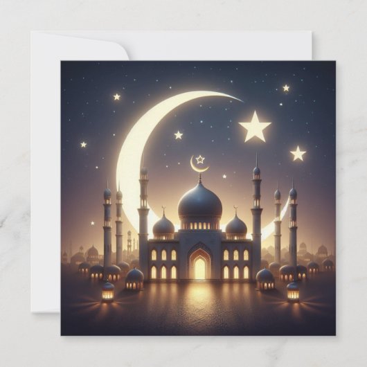 Eid Mubarak Aanpasbare Groetetekst Feestdagenkaart (Voorkant)