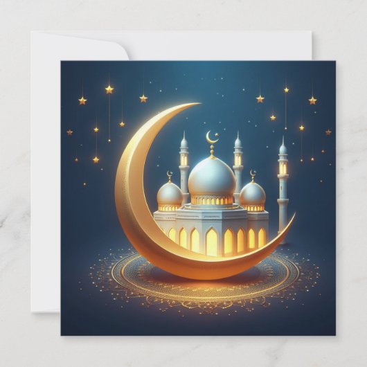 Eid Mubarak Aanpasbare Groetetekst Feestdagenkaart (Voorkant)