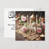 Eid Mubarak Aanpasbare Groetetekst Feestdagenkaart (Voorkant / Achterkant)