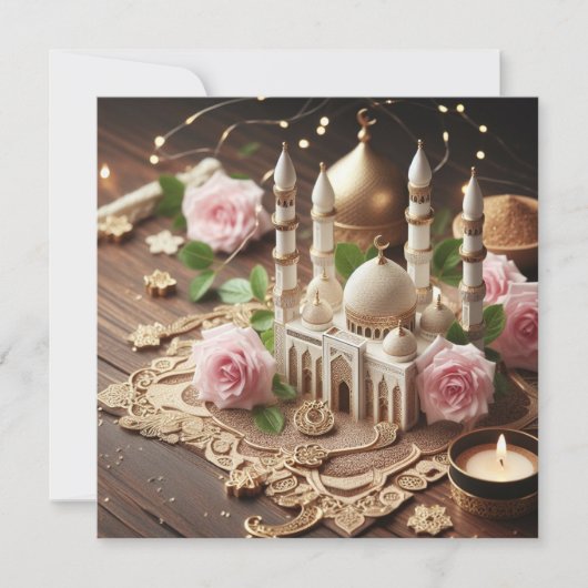 Eid Mubarak Aanpasbare Groetetekst Feestdagenkaart (Voorkant)