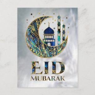 Eid Mubarak - Abalone Shell, Pearl en Gold Briefkaart