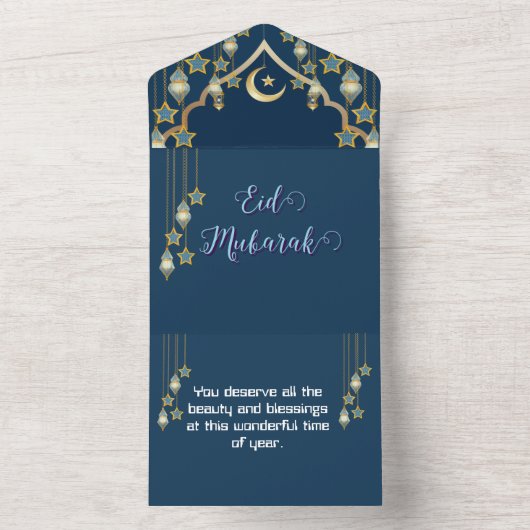 Eid Mubarak All In One Uitnodiging (Binnen)