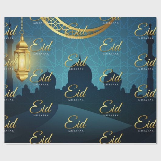Eid Mubarak Arabisch Calligrafie Cadeaupapier (Vlak)