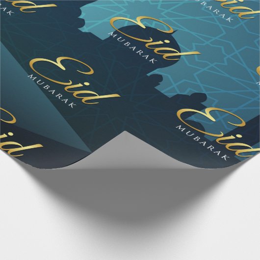 Eid Mubarak Arabisch Calligrafie Cadeaupapier (Hoek)
