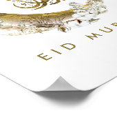 Eid Mubarak | Arabisch kalligrafie | Gold Moon Poster (Hoek)