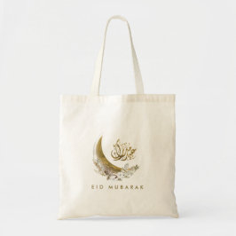 Eid Mubarak | Arabisch kalligrafie | Gold Moon Tote Bag