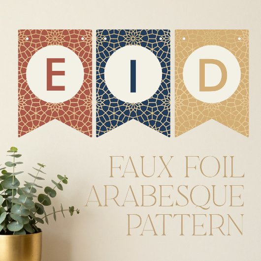 Eid Mubarak Arabisch Patroon Vlaggetjes