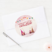 Eid Mubarak Arabische Feeststicker Ronde Sticker (Envelop)