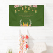 Eid Mubarak Arabische Kalligrafie Bloemenmoskee Gr Spandoek (Insitu)