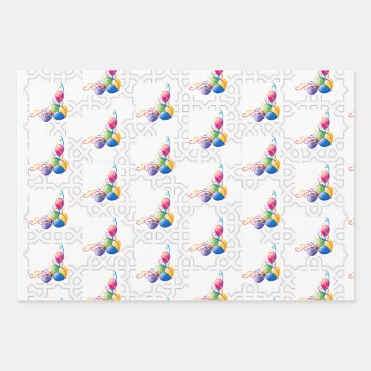Eid mubarak ballonnen inpakpapier vel (Voorkant 3)