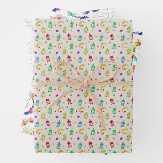 Eid mubarak ballonnen inpakpapier vel (In situ)