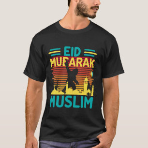 Eid Mubarak Bigfoot Eid Al Fitr dag Islamitische M T-shirt