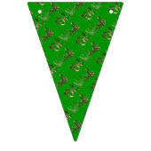 Eid Mubarak Blessed Eid Text Pattern Gold Green Vlaggetjes (Tweede vlag)
