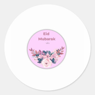 Eid Mubarak Bloem Ronde Sticker