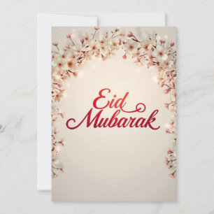 Eid mubarak bloemkaart Moderne Eid Fitr kaart