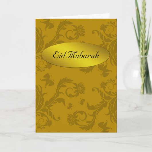 Eid Mubarak Bloemstuk Feestdagen Kaart (Voorkant)