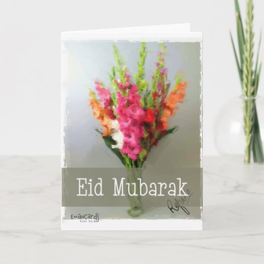 Eid Mubarak - Bouquet Kaart (Voorkant)