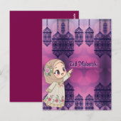 Eid Mubarak Briefkaart (Voorkant / Achterkant)