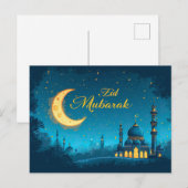 Eid Mubarak Briefkaart (Voorkant / Achterkant)