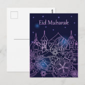 Eid Mubarak briefkaart (Voorkant / Achterkant)