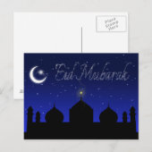 Eid Mubarak - Briefkaart voor islamitische begroet (Voorkant / Achterkant)