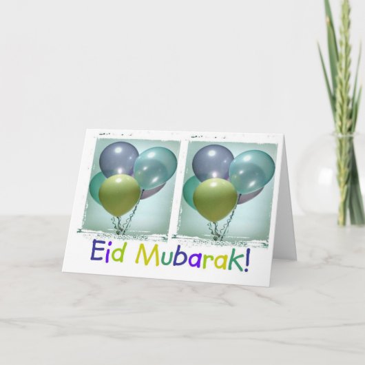 Eid Mubarak Card van kleurrijke Kinderen Kaart (Voorkant)