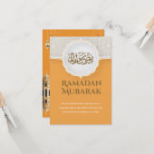 Eid Mubarak Card with Masjid Kaart (Voorkant / Achterkant in situ)