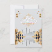 Eid Mubarak Card with Masjid Kaart (Achterkant)