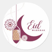 Eid Mubarak Classic Round Sticker (Voorkant)