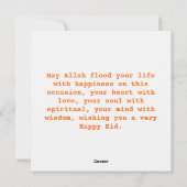 Eid Mubarak Colorful Crescent Feestdagenkaart (Achterkant)