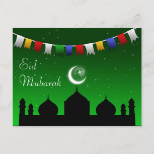 Eid Mubarak Colorful Garland Briefkaart