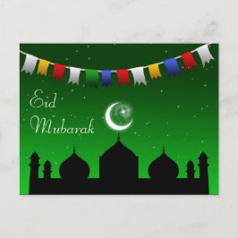 Eid Mubarak Colorful Garland Briefkaart