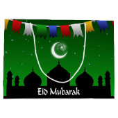 Eid Mubarak Colorful Garland Large Cadeautasje (Achterkant)