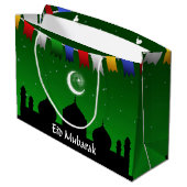 Eid Mubarak Colorful Garland Large Cadeautasje (Achterkant Gekanteld)