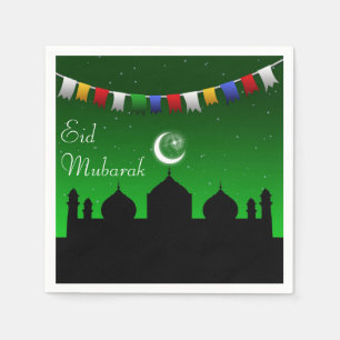 Eid Mubarak Colorful Garland Servet