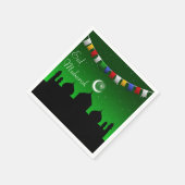 Eid Mubarak Colorful Garland Servet (Hoek)