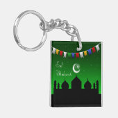 Eid Mubarak Colorful Garland Sleutelhanger (Voorkant Links)