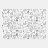 Eid Mubarak Colouring Wrapping Paper Sheets Set x3 (Voorkant 2)