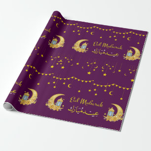 Eid Mubarak Cresent Moon Islamitisch inpakpapier