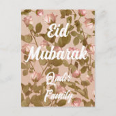 Eid Mubarak Custom Roos Islamic Home Decoration Briefkaart (Voorkant)