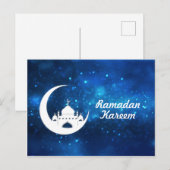 Eid Mubarak/de Groeten van de Ramadan passen aan Feestdagenkaart (Voorkant / Achterkant)