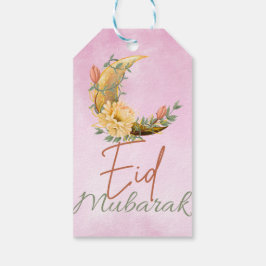 Eid Mubarak Eid Floral Moon Gift Label Cadeaulabel