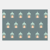 Eid Mubarak Eid Gift Wrap papier set van 3 Inpakpapier Vel (Voorkant)