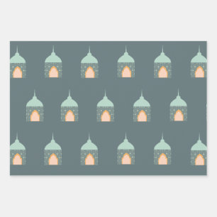 Eid Mubarak Eid Gift Wrap papier set van 3 Inpakpapier Vel