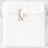 Eid Mubarak, Eid Gifts, Arabische kalligrafie Vierkante Sticker (Tas)