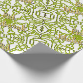 Eid Mubarak Eid Groen begroeten Cadeaupapier (Hoek)